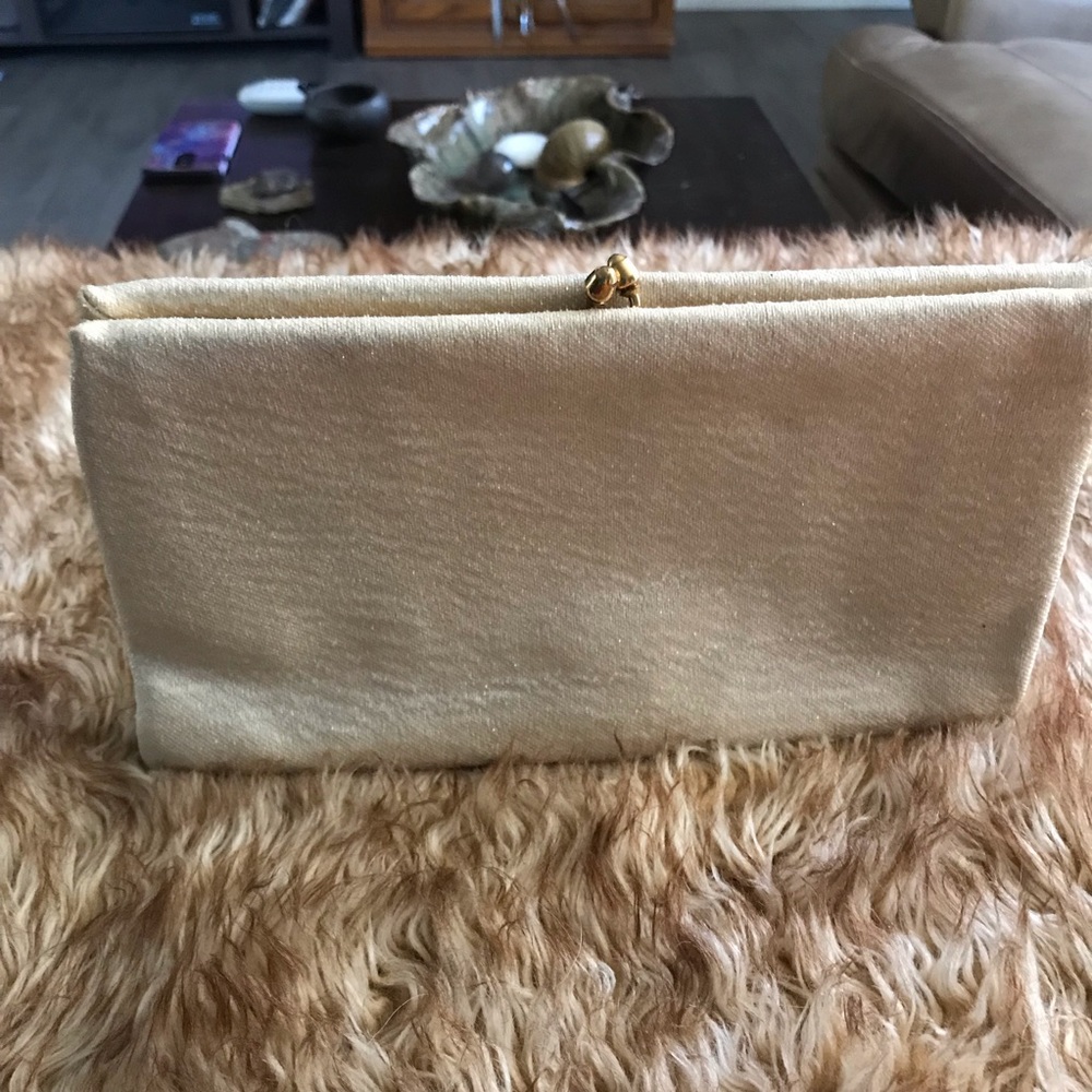 Vintage raw silk clutch from Saks 5th Ave